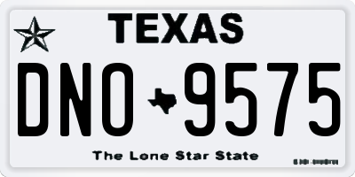 TX license plate DNO9575