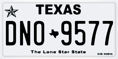 TX license plate DNO9577