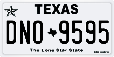 TX license plate DNO9595