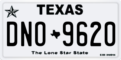TX license plate DNO9620