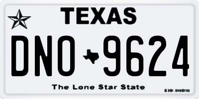 TX license plate DNO9624