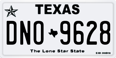TX license plate DNO9628