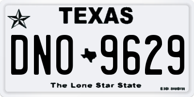 TX license plate DNO9629