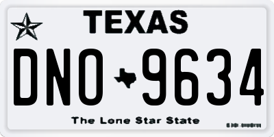 TX license plate DNO9634