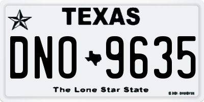 TX license plate DNO9635