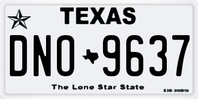 TX license plate DNO9637