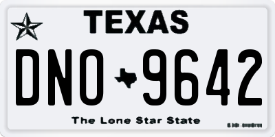 TX license plate DNO9642