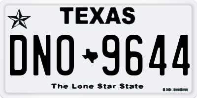 TX license plate DNO9644