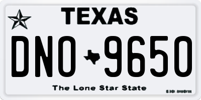 TX license plate DNO9650