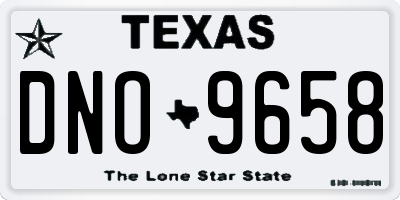TX license plate DNO9658