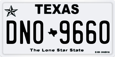 TX license plate DNO9660