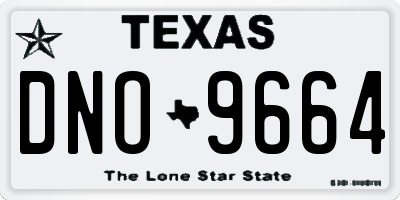 TX license plate DNO9664