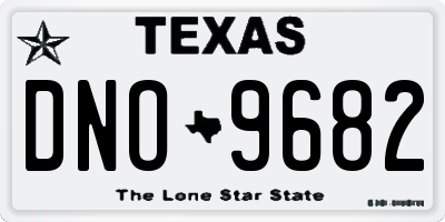 TX license plate DNO9682