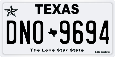 TX license plate DNO9694
