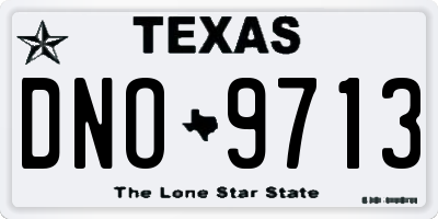 TX license plate DNO9713
