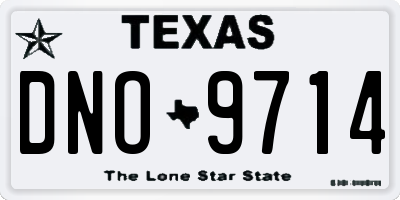 TX license plate DNO9714