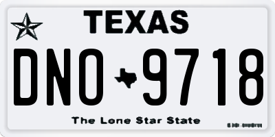 TX license plate DNO9718