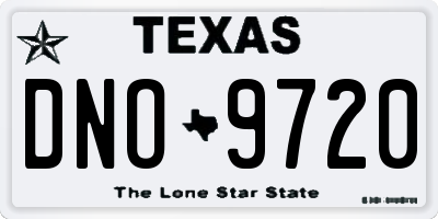 TX license plate DNO9720