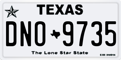 TX license plate DNO9735