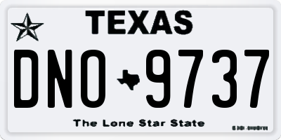 TX license plate DNO9737