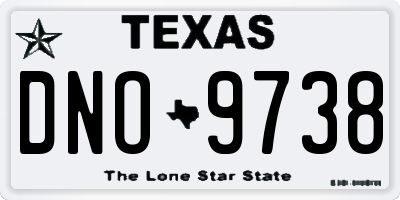 TX license plate DNO9738