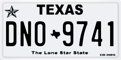 TX license plate DNO9741