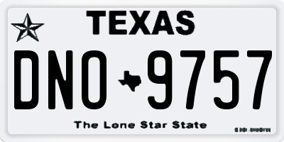 TX license plate DNO9757