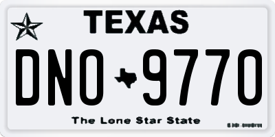 TX license plate DNO9770