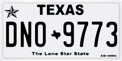TX license plate DNO9773