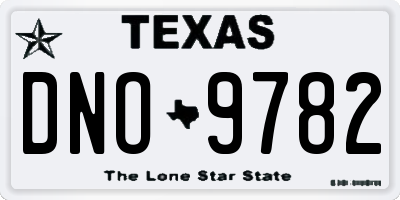 TX license plate DNO9782