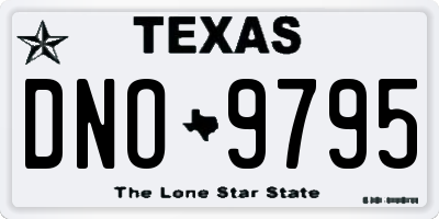TX license plate DNO9795