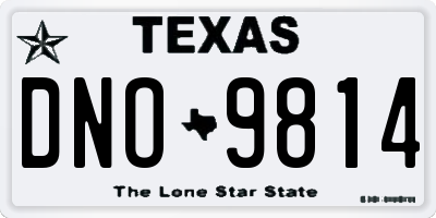 TX license plate DNO9814