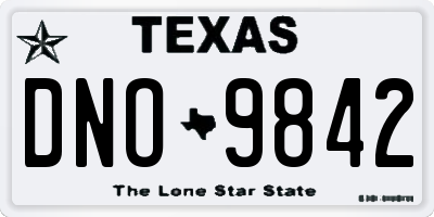 TX license plate DNO9842