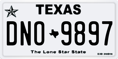 TX license plate DNO9897