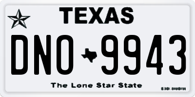 TX license plate DNO9943