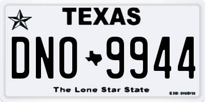 TX license plate DNO9944