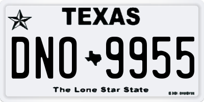 TX license plate DNO9955