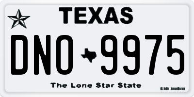 TX license plate DNO9975