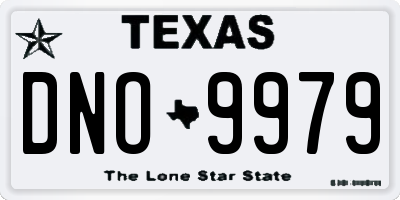 TX license plate DNO9979
