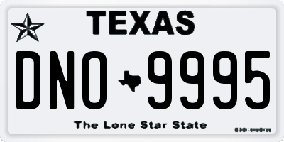 TX license plate DNO9995