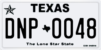 TX license plate DNP0048