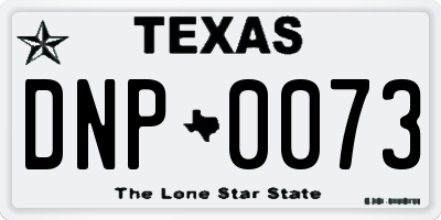 TX license plate DNP0073
