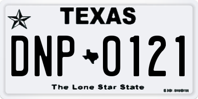 TX license plate DNP0121