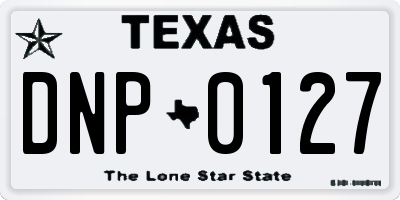 TX license plate DNP0127