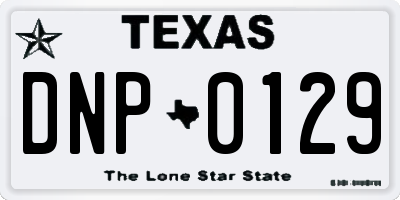 TX license plate DNP0129