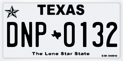 TX license plate DNP0132