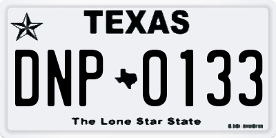 TX license plate DNP0133