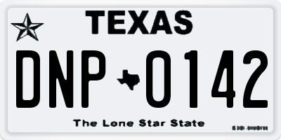 TX license plate DNP0142