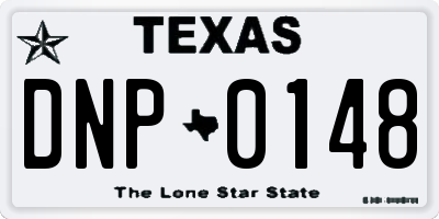 TX license plate DNP0148