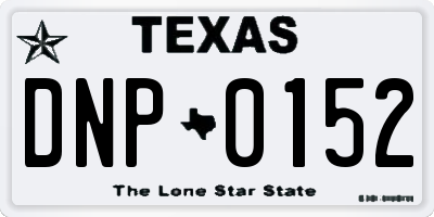 TX license plate DNP0152